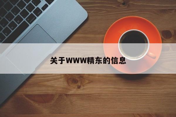 关于WWW精东的信息